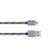 USB- кабель Apple (тканевая оплетка) MX Lightning (1m), Gray