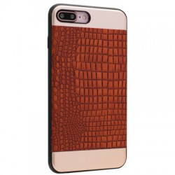 Чехол Top & Bottom Metal Leather для Apple iPhone 5, Design 2