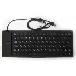 Клавиатура резиновая гибкая DK-5085 USB, (английская), black
