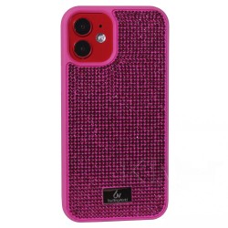 Чехол с камнями Luxury Diamond для iPhone 12 Mini, Hot-pink